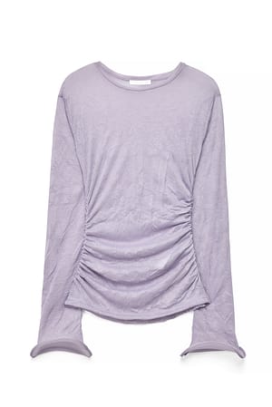 Lavender Jerseytop med bøjle i ærmerne