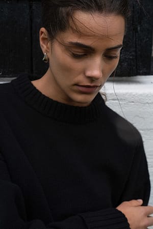 Wool Folded Sleeve Sweater