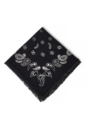 Black Wool Paisley Scarf