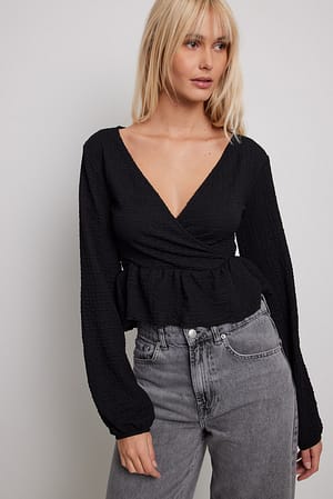 Top mit Wickeldetail