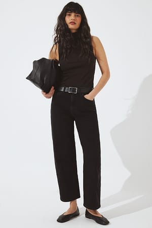 Black Yard høytlivs jeans med ankel