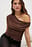 Draped Mesh Top