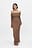 Gebreide off-shoulder midi-jurk