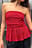 Rose Pattern Tube Top