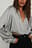 Overlap LS Satin Blouse