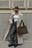 High Waist Straight Leg Melange Suit Pants