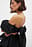 Off-shoulder mini-jurk