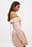 Off Shoulder Satin Mini Dress