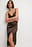 Overlap Satin Slip Dress