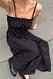 Brown Midikleid aus Baumwolle mit Rüschen und Bandeau
