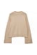 Offwhite Folded Sleeve Knitted Sweater