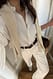 Blue/White Stripe Oversize-Hemd aus Leinenmischung