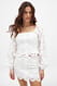 White Anglaise-Bluse mit Ballonärmeln
