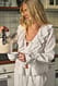 White Anglaise-Bluse mit Volant