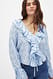 White Anglaise-Bluse mit Volant