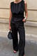 Black Anzughose mit asymmetrischem Detail