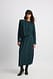 Petrol Drapiertes Midi-Kleid