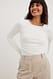 Black Babylock Geripptes-Langarm-Top