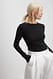Black Babylock Geripptes-Langarm-Top