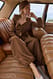 Brown Ballon-Saum-Hose mit mittlerer Taille