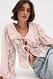 Offwhite Bluse mit Kragen und Ballonärmeln