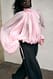 Light Pink weite Bluse mit Ballonärmeln