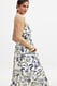Print Bandeau-Kleid mit Schnürung am Rücken