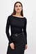 Green Oberteil mit langen Ärmeln und U-Ausschnitt