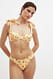 Fruit Print bedrucktes Bikini-Höschen mit Schleifendetail