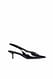 Black Slingback-Pumps mit Schleife