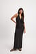 Black Maxikleid mit Schleifendetail vorne
