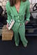 Green Blazer aus Leinenmischung mit Knopfdetail