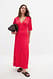 Red Midikleid mit Knopfdetail