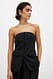 Bright Navy Bandeau-Korsett-Top mit Knopfleiste