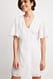White Anglaise-Minikleid mit Knöpfen