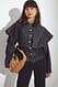 Rinse Wash Denim-Jacke mit Cape-Detail