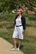 Mid Blue weite Jeans-Shorts mit niedriger Taille