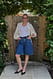 Mid Blue weite Jeans-Shorts mit niedriger Taille