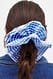 Blue/White kariertes Scrunchie