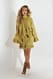 Khaki Chiffon Cape Minikleid
