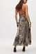 Animal Print Chiffon-Maxikleid mit tiefem Rückenausschnitt