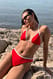 Black Triangel-Bikini-Oberteil mit Kontrast