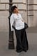 White Cape-Shirt aus Baumwolle mit offenem Rücken