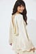 Cream Crinkle Satin Mini-Kleid mit Wasserfall-Rücken