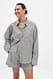 Blue/White Stripe gestreiftes Shirt mit Häkelspitzeneinsatz
