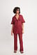 Red Gehäkelte lockere Hose mit mittlerer Taille