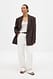 Sand Gehäkelter Oversize-Blazer