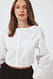 White Cropped-Baumwollhemd