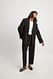 Black Cropped-Anzughose mit mittlerer Taille