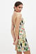 Print Minikleid mit gekreuztem Rücken